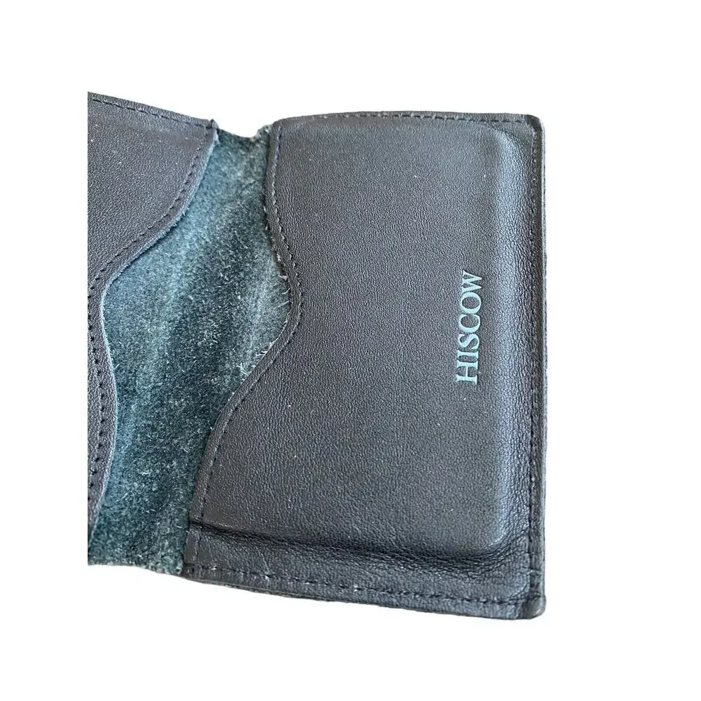 Hiscow Mens Bifold Leather Wallet Credit Card holder money black
